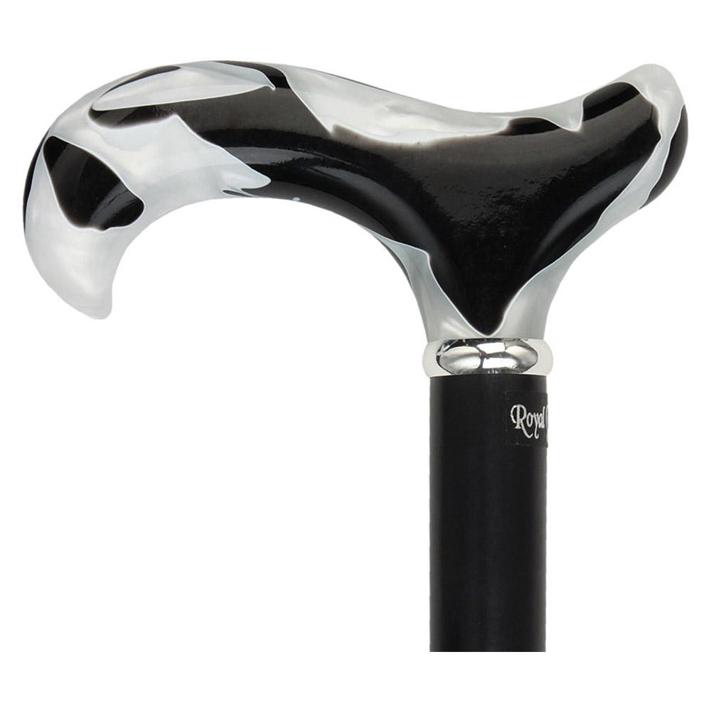 Pearlescent Acrylic Handle - Black Onyx Derby Cane Outlet Huge Surprise