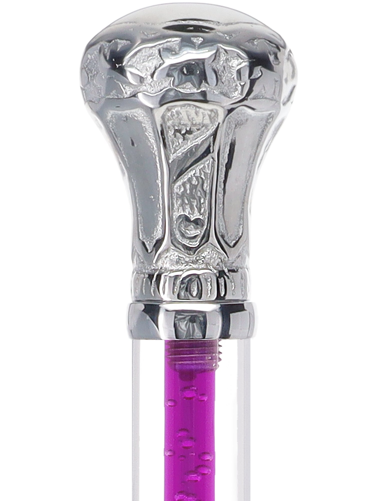 Color Crystal Elegance Chrome Knob Cane with Invisible Acrylic Shaft Options Sale In China