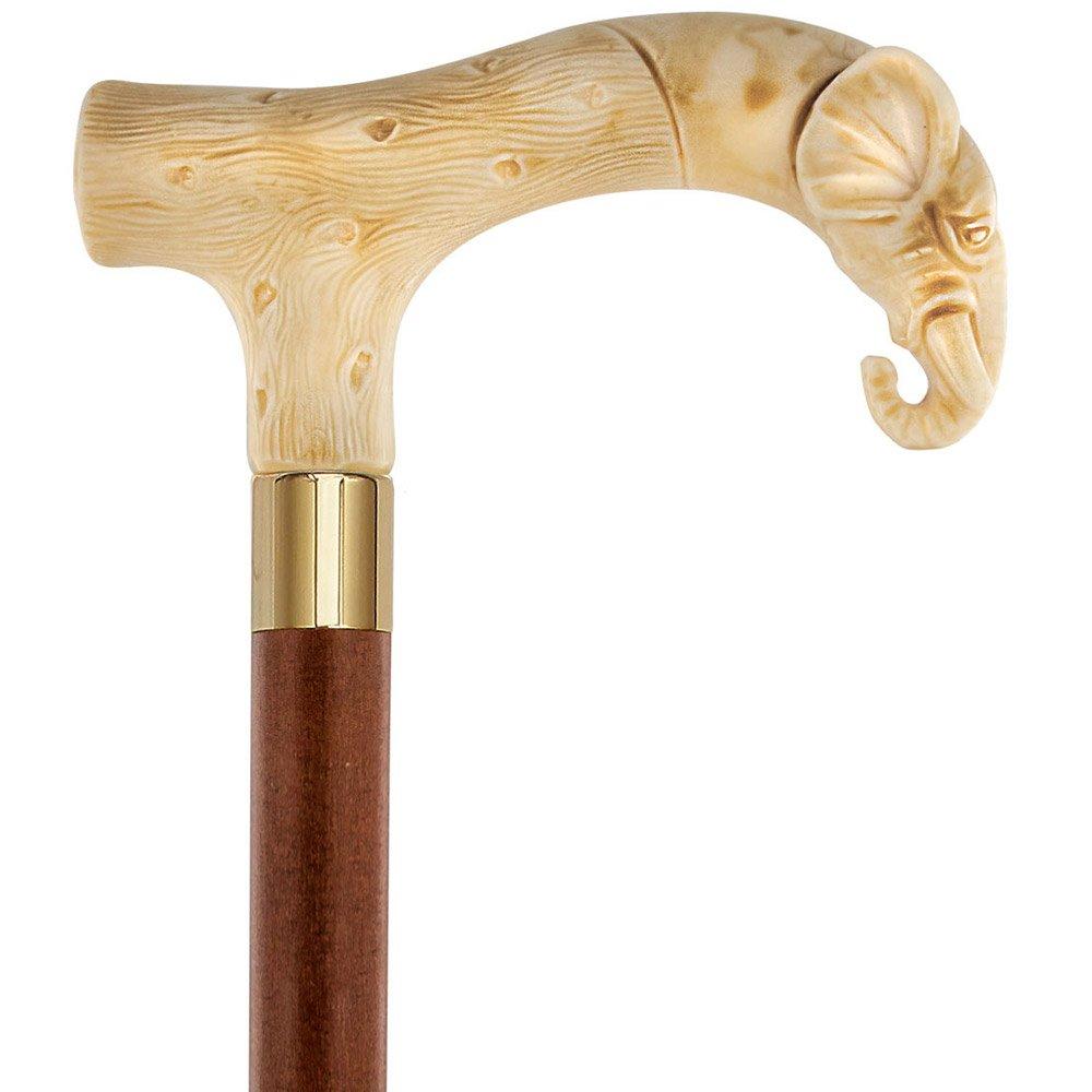 Fritz Elephant Faux Ivory Handle Italian Handle Cane w/ Custom Shaft & Collar Discount Low Shipping Fee