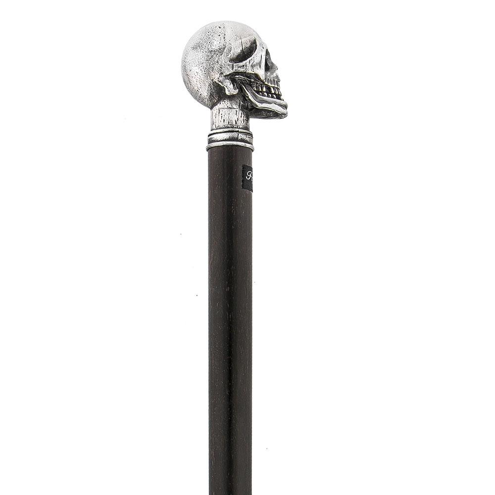 Solid Pewter Skull Handle Walking Cane w/ Carbon Fiber Macassar Ebony Shaft Good Selling Cheap Pice