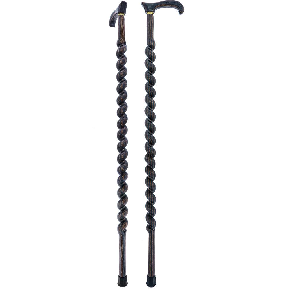 USA-Made Twisted Spiral Cane: Gunstock Brown Durable Laminate Sale Outlet