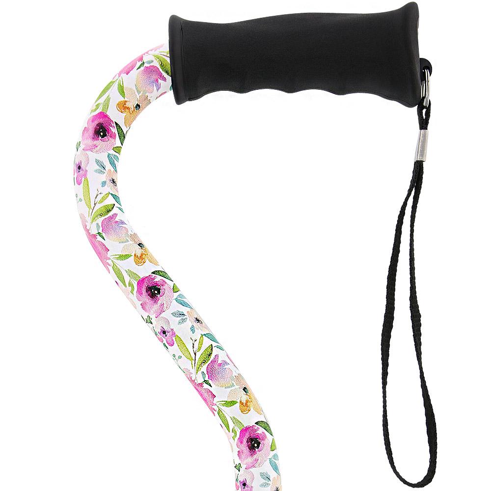 Watercolor Flowers Vivienne May Convertible Quad Base Walking Cane with Comfort Grip - Adjustable Sh Cheap Pice Buy Discount