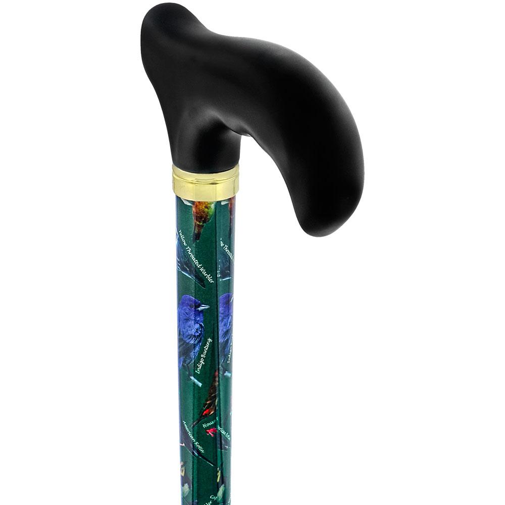 Scratch and Dent American Songbird Adjustable Derby Walking Cane with Engraved Collar V3427 Sale Free Shipping