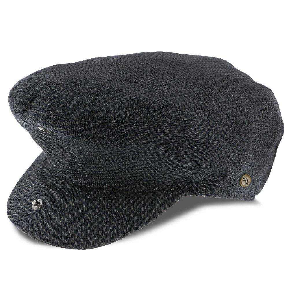 The Blazer - Walrus Hats Navy/Green Houndstooth Polyester Ivy Cap Discount Cheapest