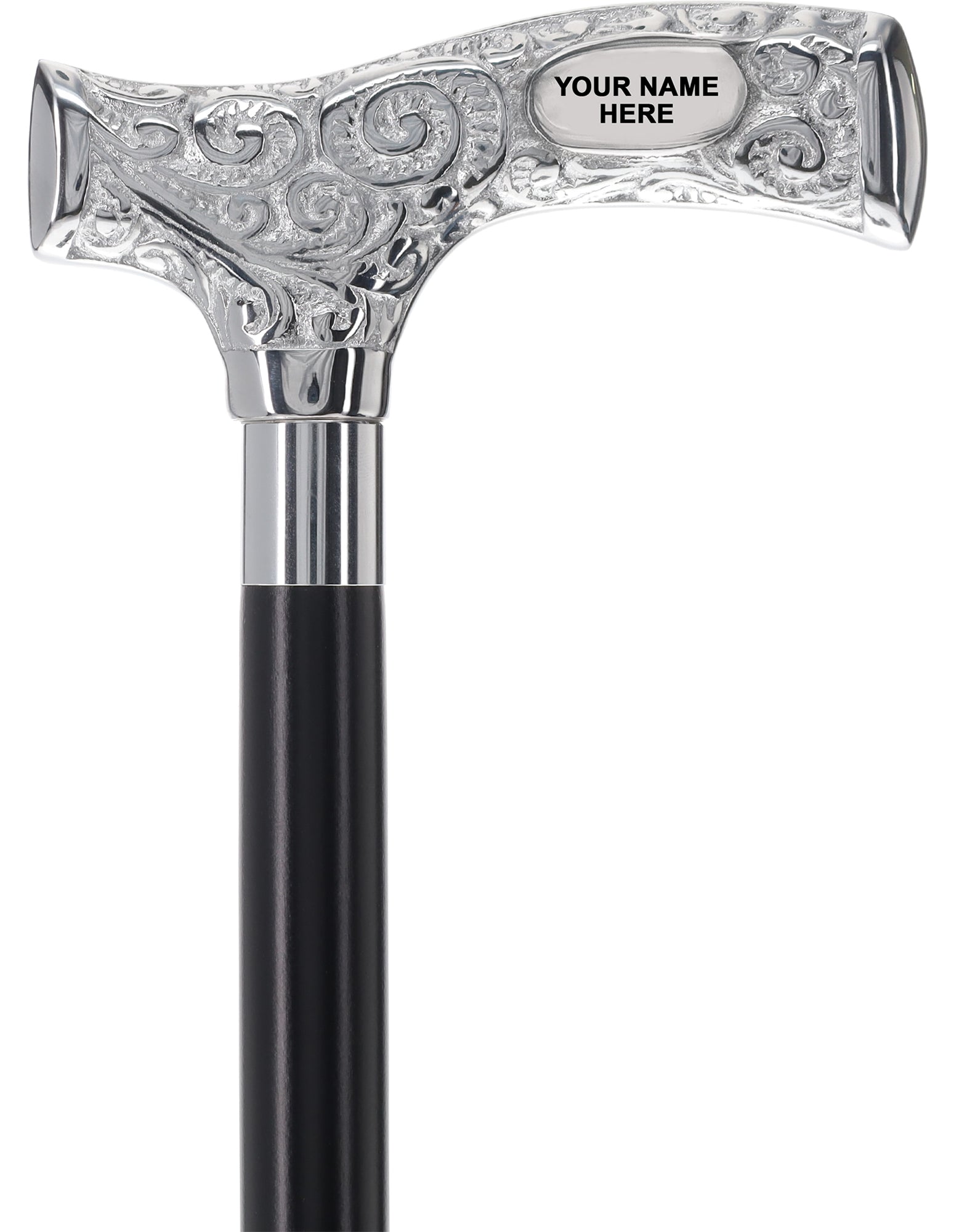 Make It Yours: Premium Chrome Cane w/ Personalized Engraving Pay With Visa For Sale