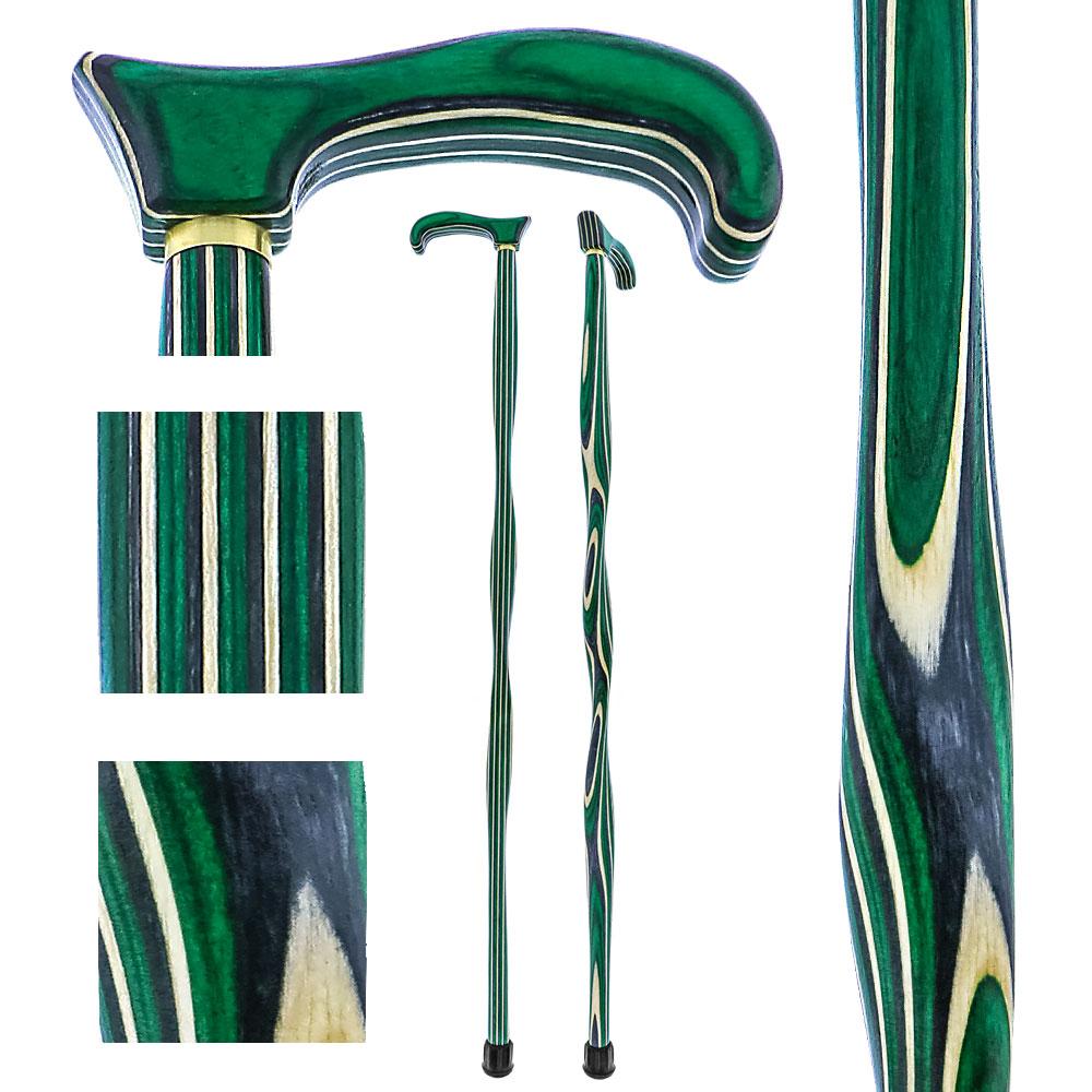 USA-Made Twisted Highlander Cane: Stylish Colorwood Laminate Cheap Best