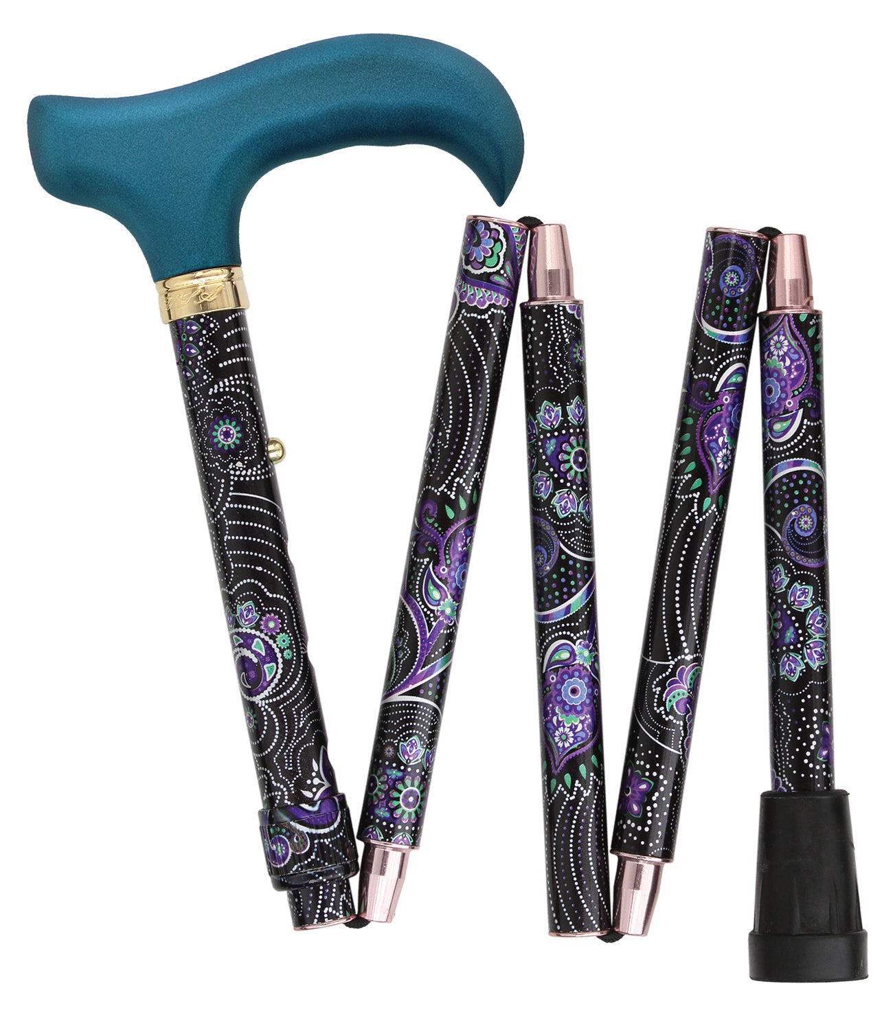 Mini-Purple Majesty: Adjustable Folding Cane with Zipper Bag Outlet Classic