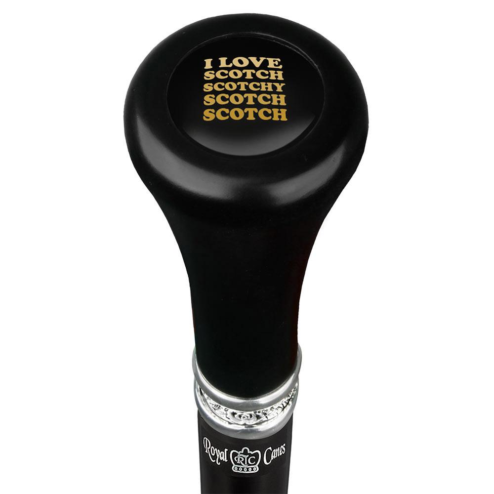 I Love Scotch Flat Top Stick: Beechwood Shaft Pewter Free Shipping Largest Supplier