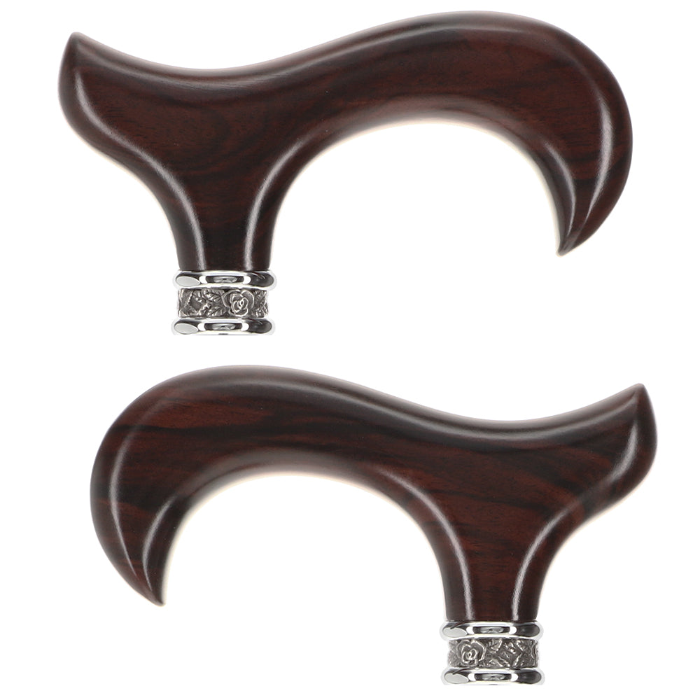 Luxury Derby Cane: Radiant Genuine Ebony Wood, Pewter Collar Option Sast For Sale