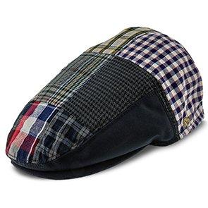 Patchwork - Walrus Hats Navy Plaid Patchwork Polyester Kids Ivy Cap (Toddler, Boys, Youth) Free Shipping Low Cost