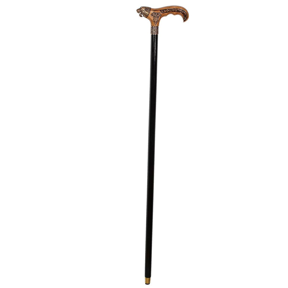 Bronze Direwolf Handcarved Celtic Art Derby Walking Cane How Much Online