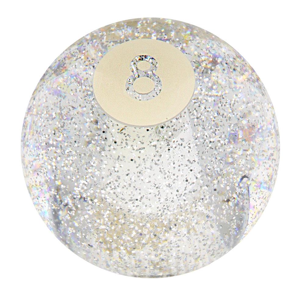 8 Ball Clear Sparkle Round Knob Cane w/ Custom Color Ash Shaft & Collar Outlet Cheap Online