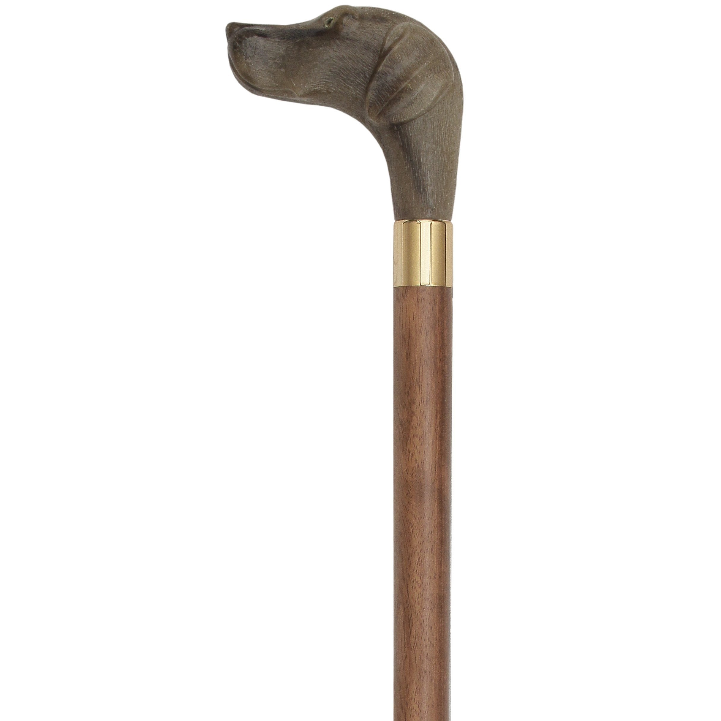 Brown Labrador Head-Italian Handle Cane w/ Custom Shaft and Collar Inexpensive For Sale