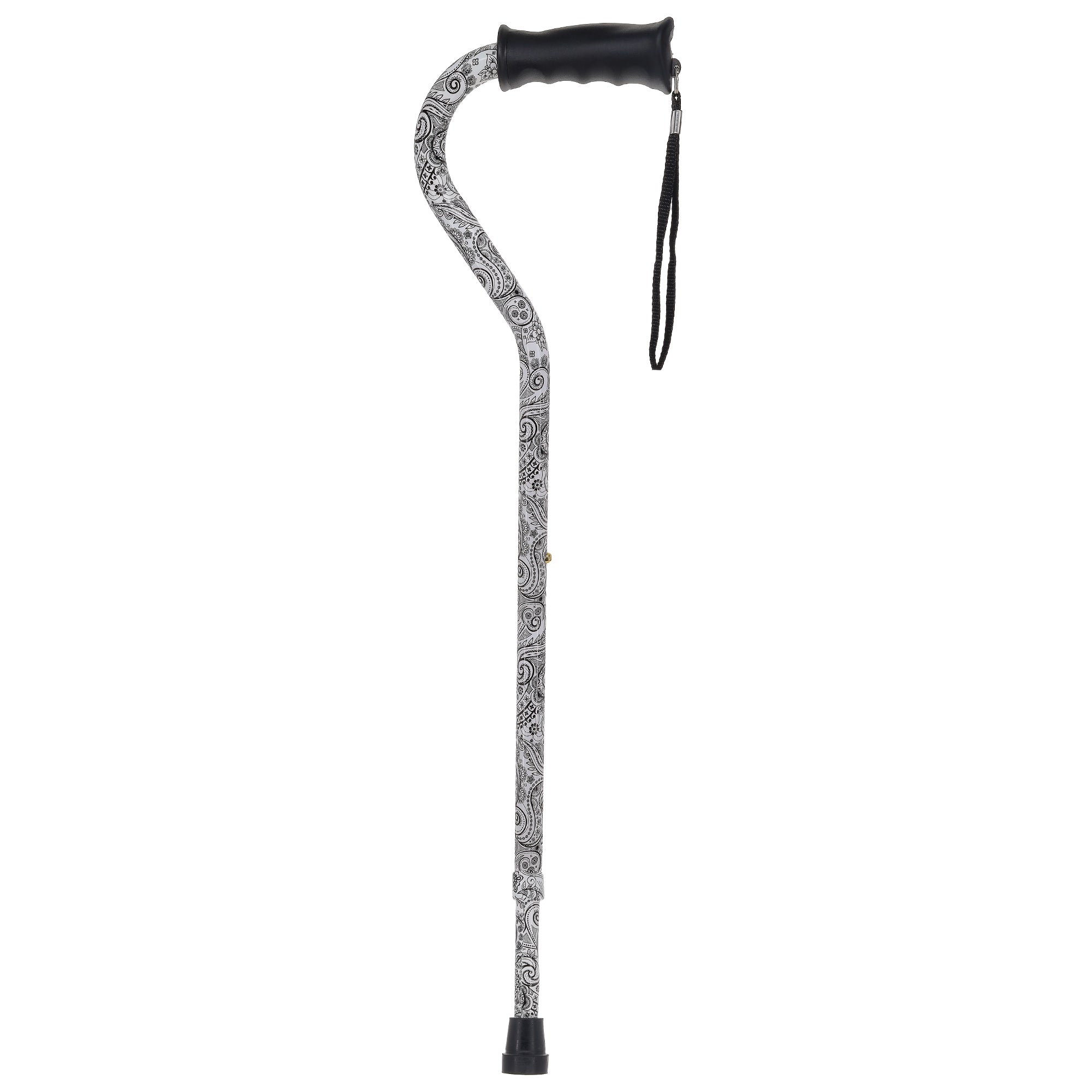 Scratch and Dent Black & White: Comfort Grip Adjustable Offset Walking Cane V2338 Enjoy Cheap Online