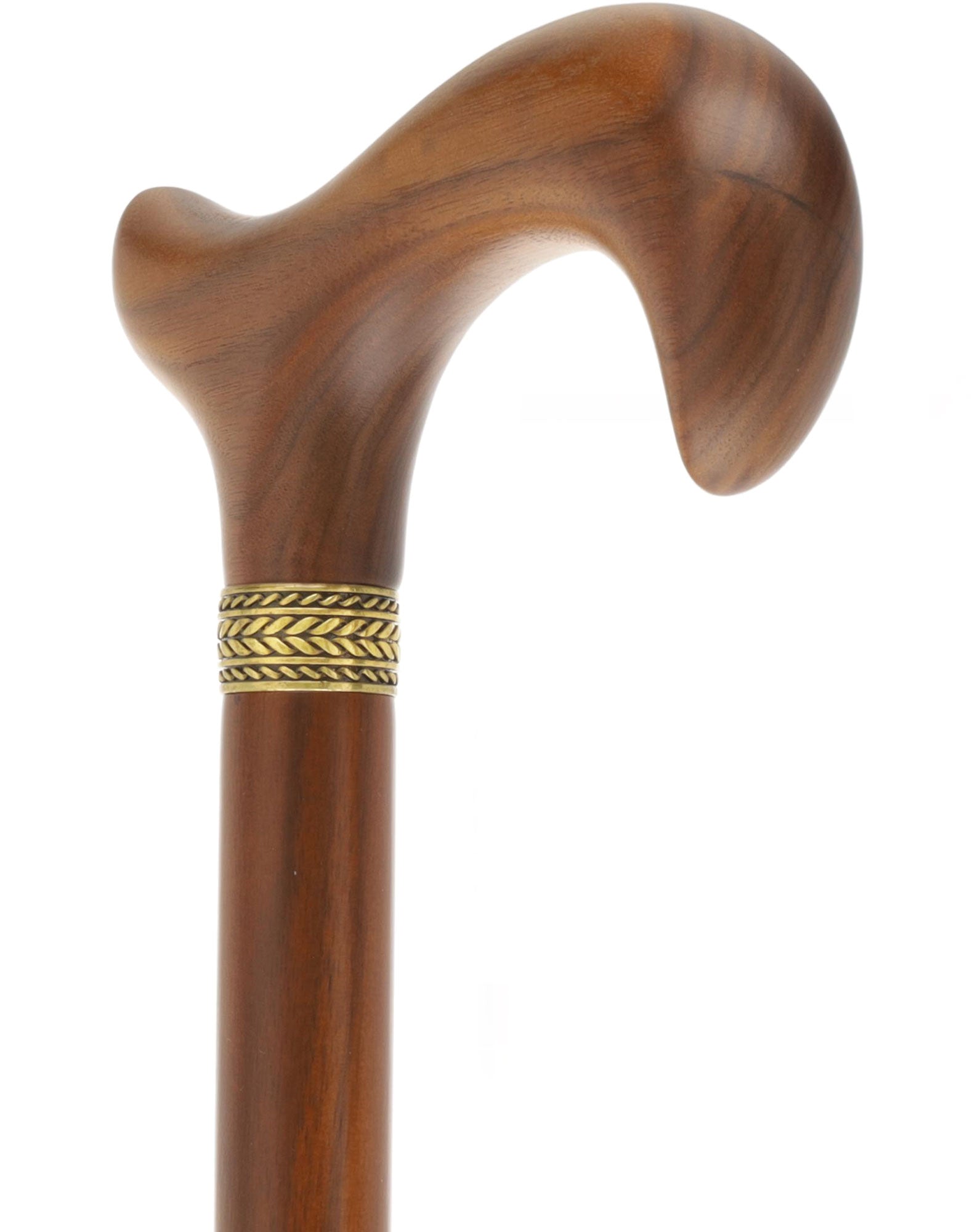 Derby Handle Standard Size (Rich Walnut Wood, Pewter Collar) Free Shipping Original