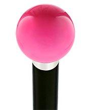 Hot Pink Round Knob Cane w/ Custom Wood Shaft & Collar Big Discount Cheap Pice