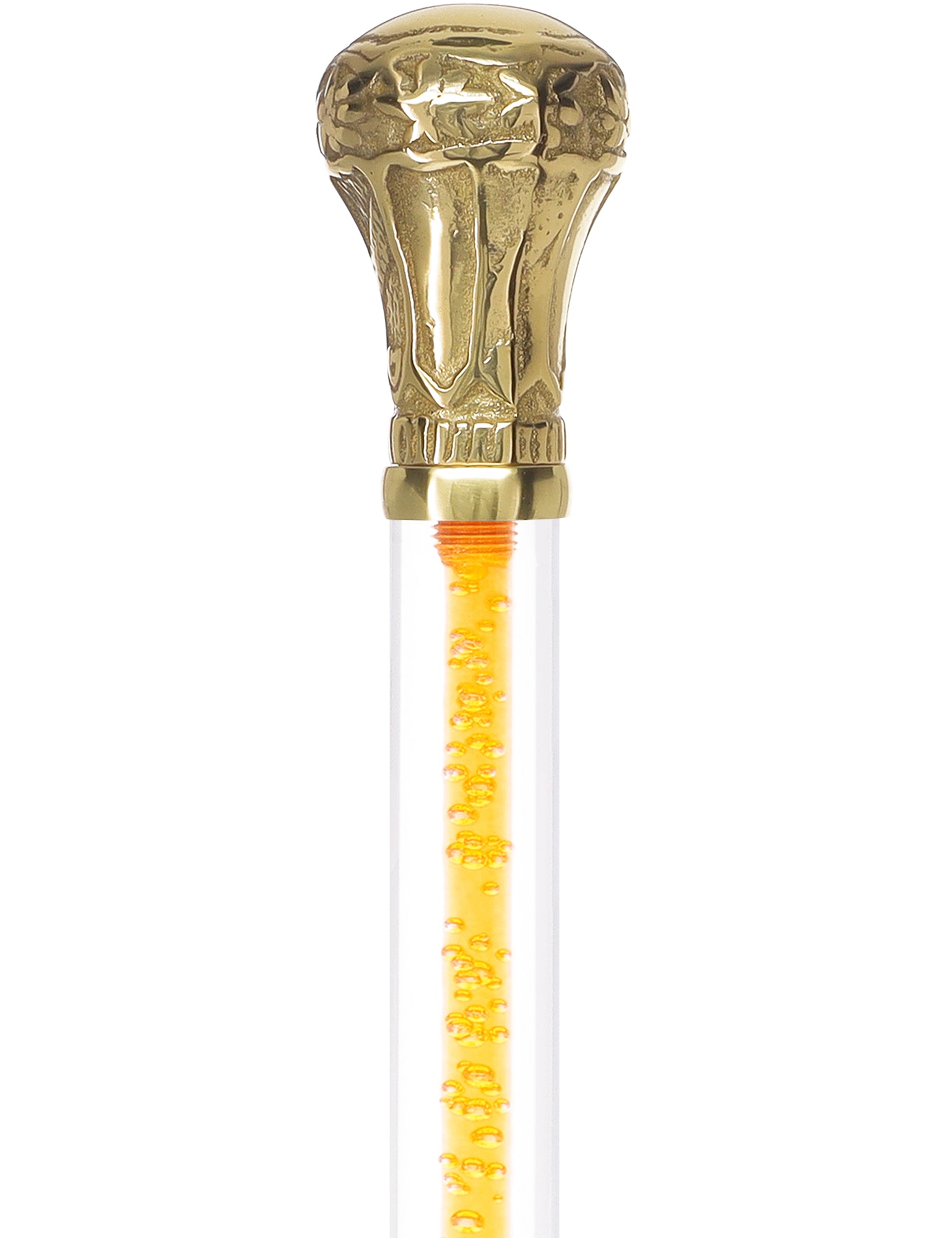 Color Crystal Elegance Brass Knob Cane with Invisible Acrylic Shaft Options Low Cost Cheap Pice