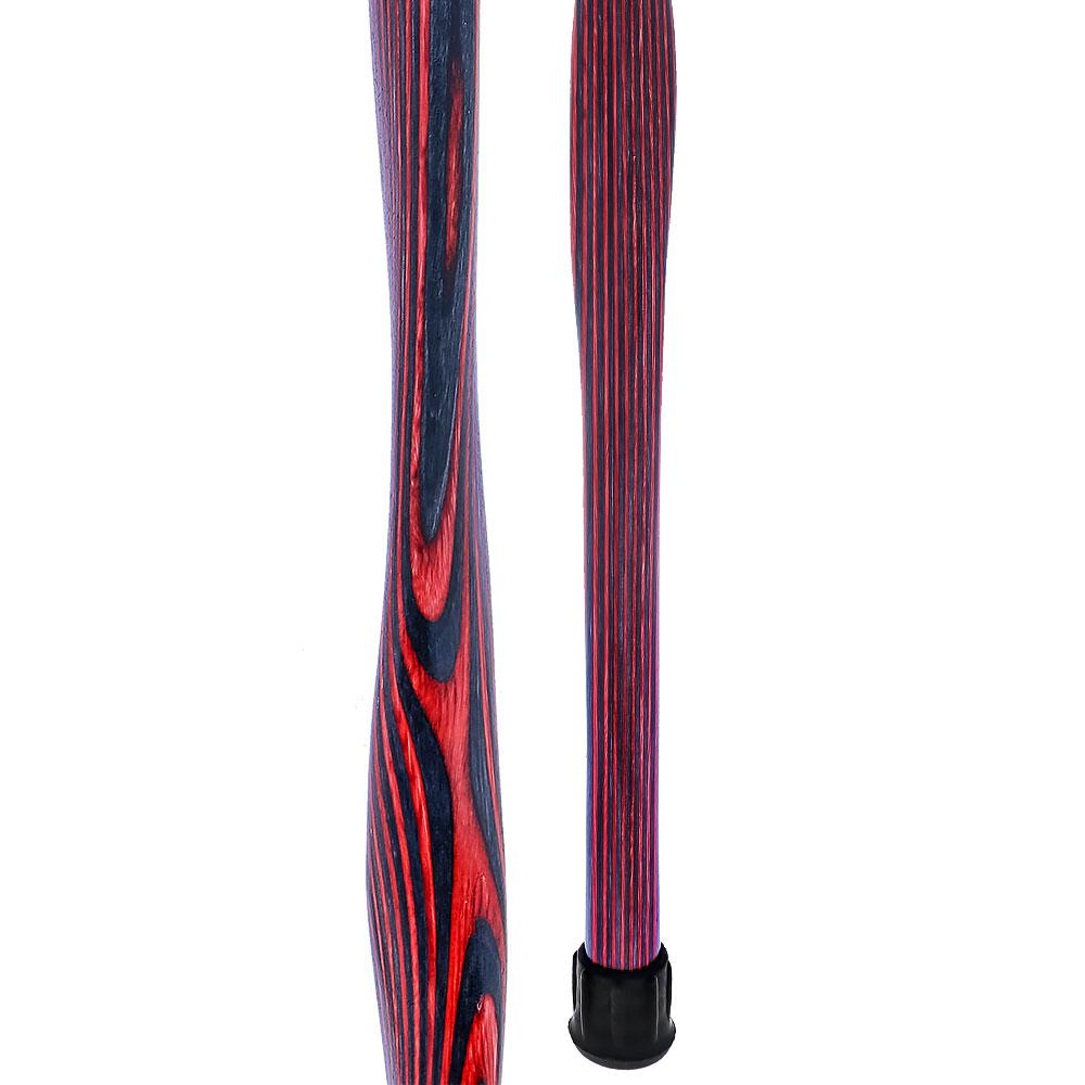 USA-Made Twisted Red-Black Cane: Vibrant Colorwood Birchwood With Paypal Online