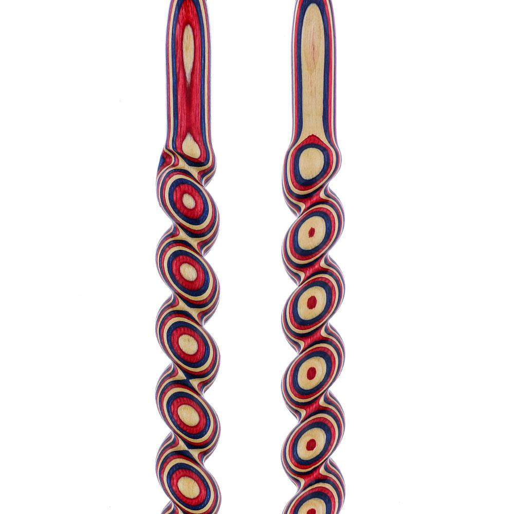 USA-Made Patriotic Twisted Spiral Cane: Red, White & Blue Fashionable Cheap Pice