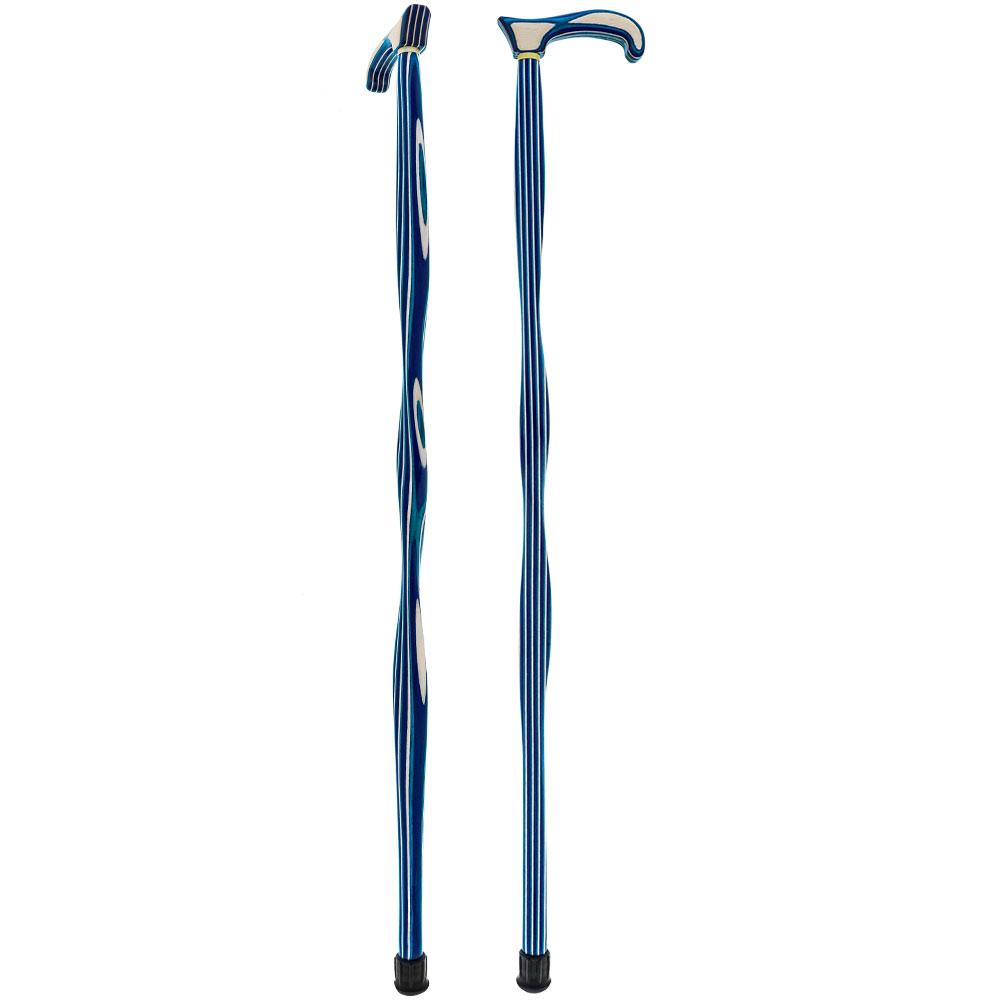 USA-Made Twisted Highlander Blue Cane: Vibrant Colorwood Sale For Nice