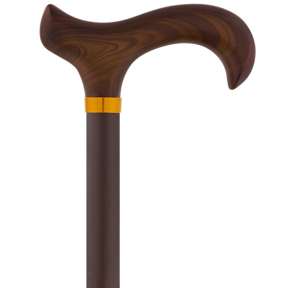 Scratch and Dent Brown Designer Adjustable Derby Walking Cane V1695 Free Shipping Purchase