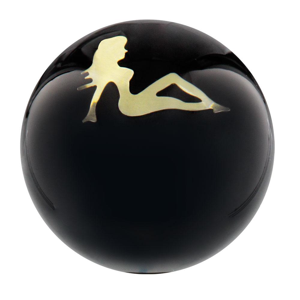 Mudflag Trucker Girl Black Round Knob Cane w/ Custom Wood Shaft & Collar Free Shipping Low Pice