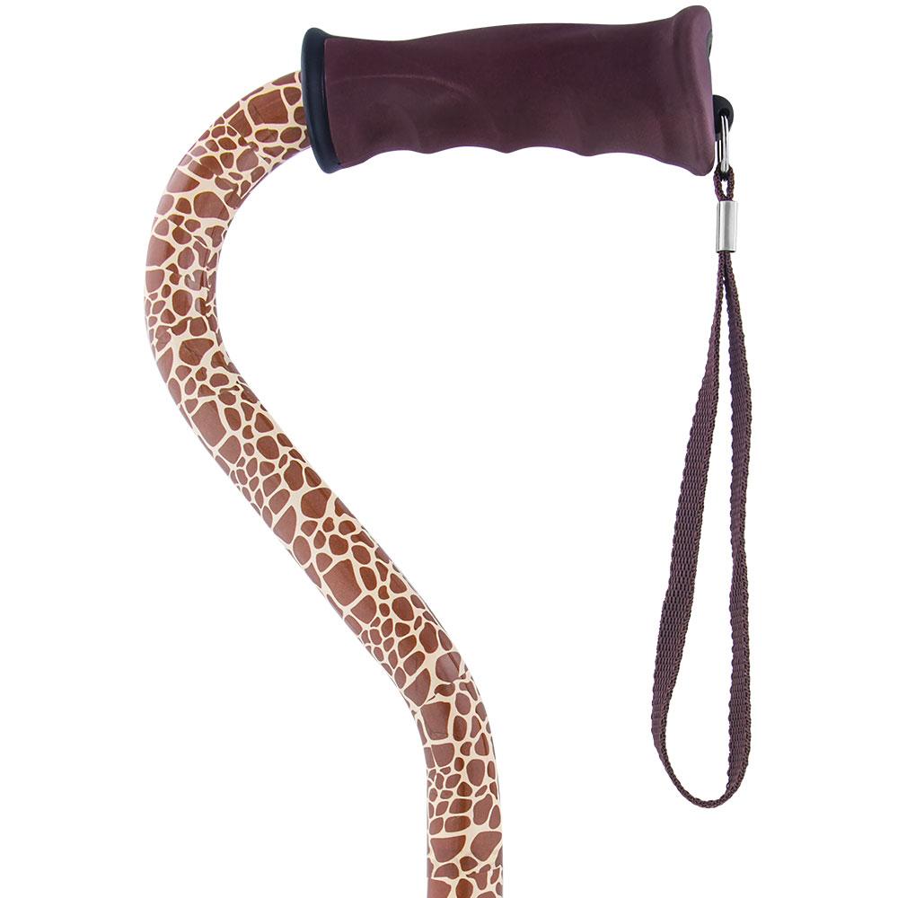 Wild Giraffe Aluminum Convertible Quad Walking Cane with Comfort Grip - Adjustable Shaft Collections