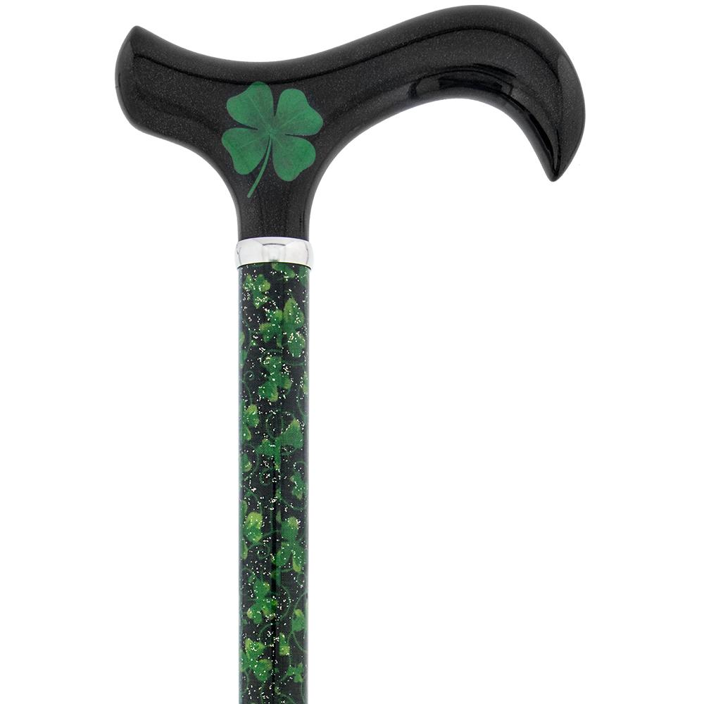 Scratch & Dent Lucky 4-Leaf Clover - Folding Carbon Fiber Derby Walking Cane - 2 Piece V1421 Buy Cheap Pices