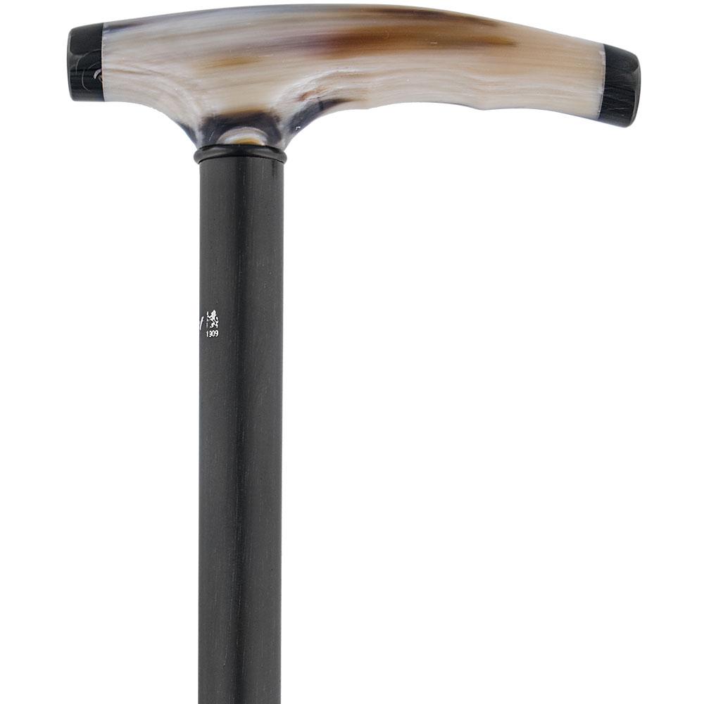 Scratch and Dent Two Tone Blonde Horn Fritz Walking Cane With Ebony Wood Shaft V2213 From China For Sale