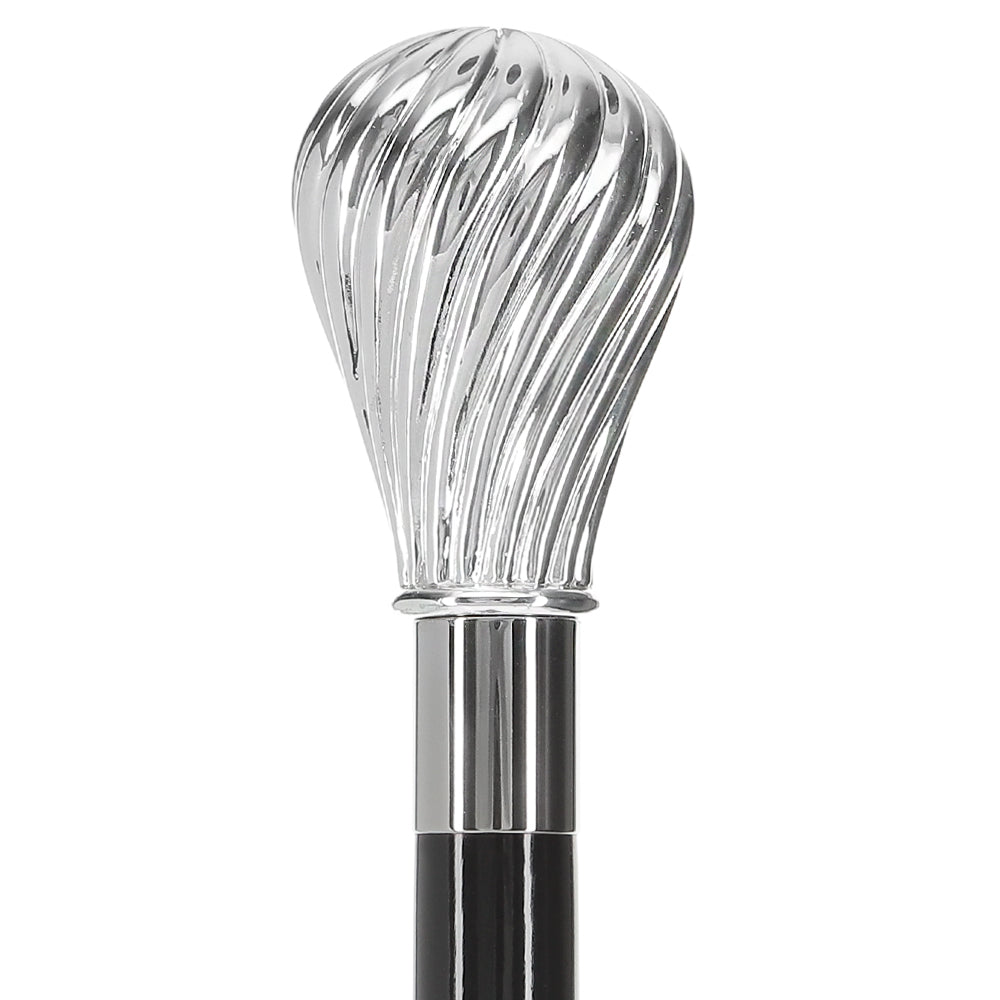 Italian Luxury: Spiral Bulb Knob Stick, Crafted in 925r Silver Buy Cheap Footlocker Pictures