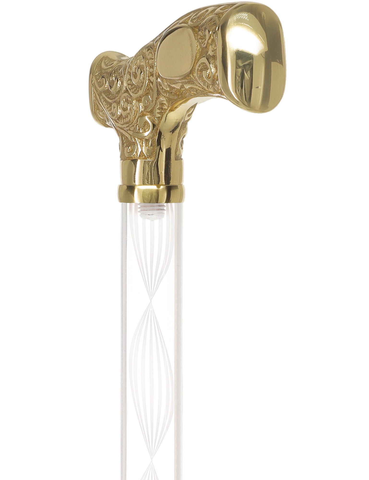 Make It Yours: Invisible Clear Shaft w/ Premium Brass Cane Discount Inexpensive