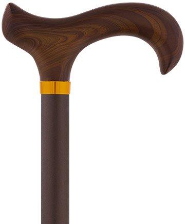 Scratch and Dent Brown Designer Adjustable Derby Walking Cane V1695 Free Shipping Purchase
