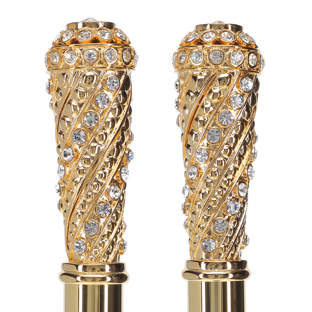 Italian Luxury: Exclusive 24K Gold & Swarovski Crystal Stick Cheap Sale Professional