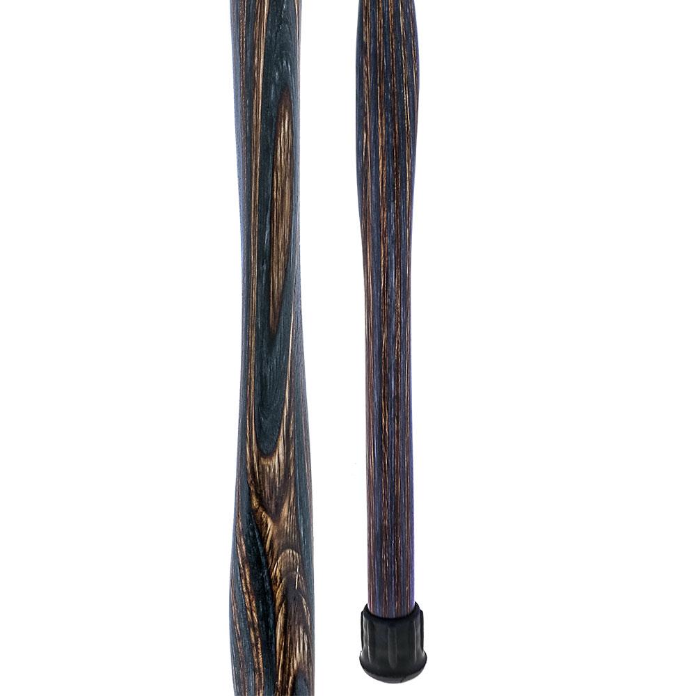 USA-Made Twisted Gunstock Cane: Black & Brown: Stylish Laminate Cheap Sale 100% Authentic