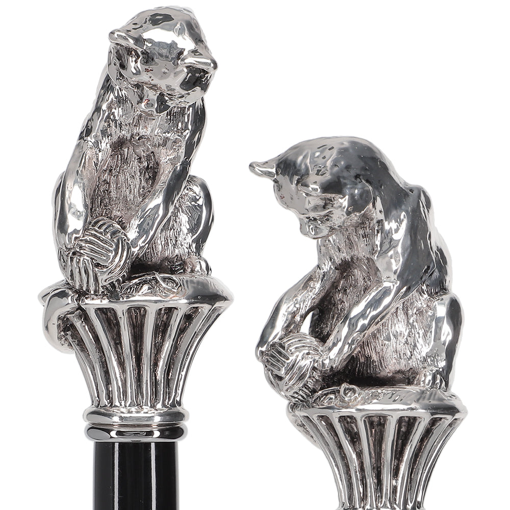 Italian Luxury: Cat with Yarn Stick, Crafted in 925r Silver For Sale Sale Online