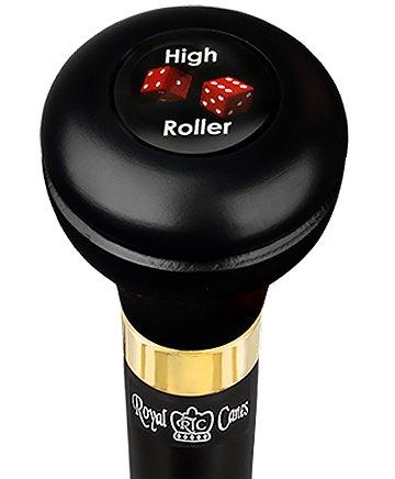 High Roller Casino Emblem Flask Walking Stick: Wood Shaft Hidden Flask Cost For Sale