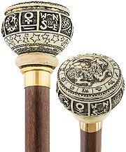 Scratch and Dent Astrological Capricorn Knob Cane w/ Brown Beechwood Shaft and Brass Collar V2008 Cheap Sale Shop For