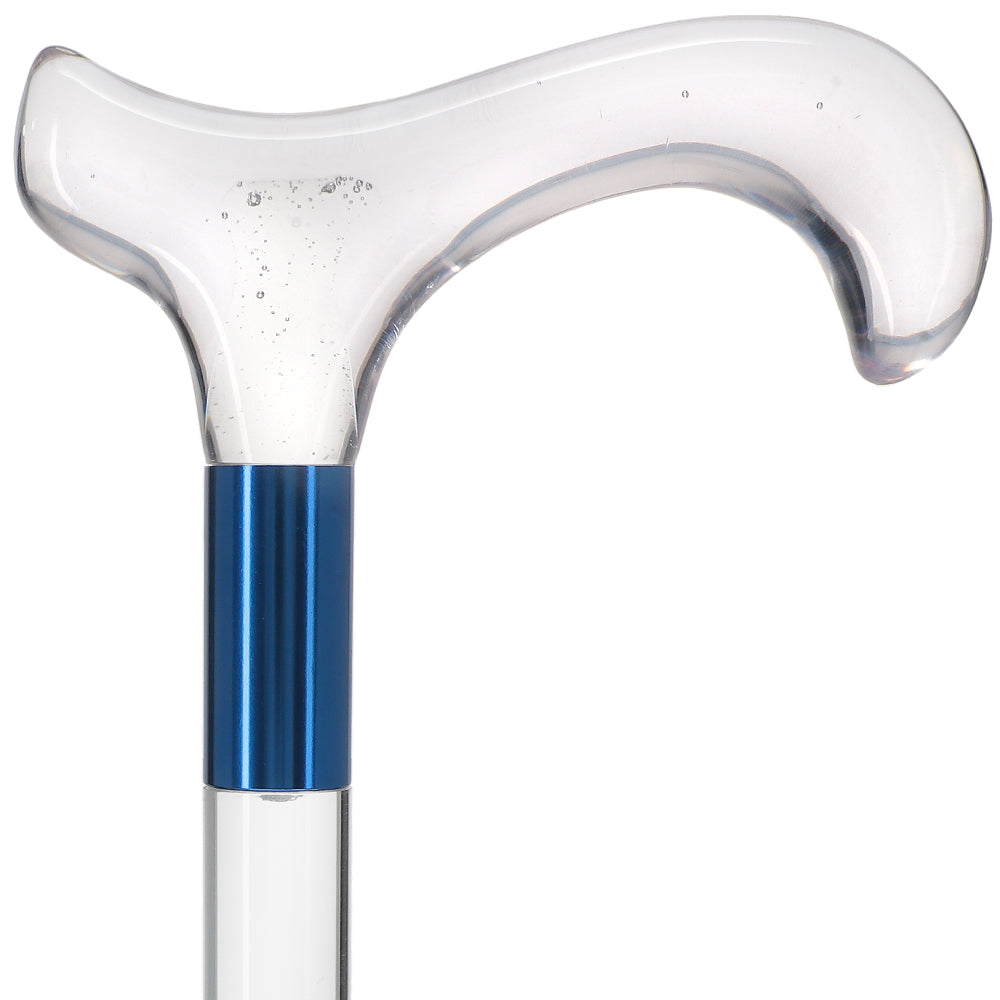 Elevate Style: Clear Lucite Cane with Customizable Collar Free Shipping Geniue Stockist