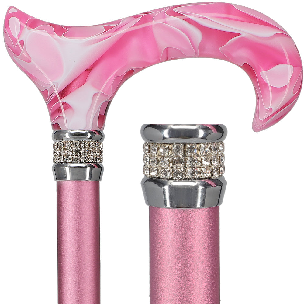 Scratch and Dent Pink Pearlz Designer Adjustable Cane V1717 Inexpensive For Sale