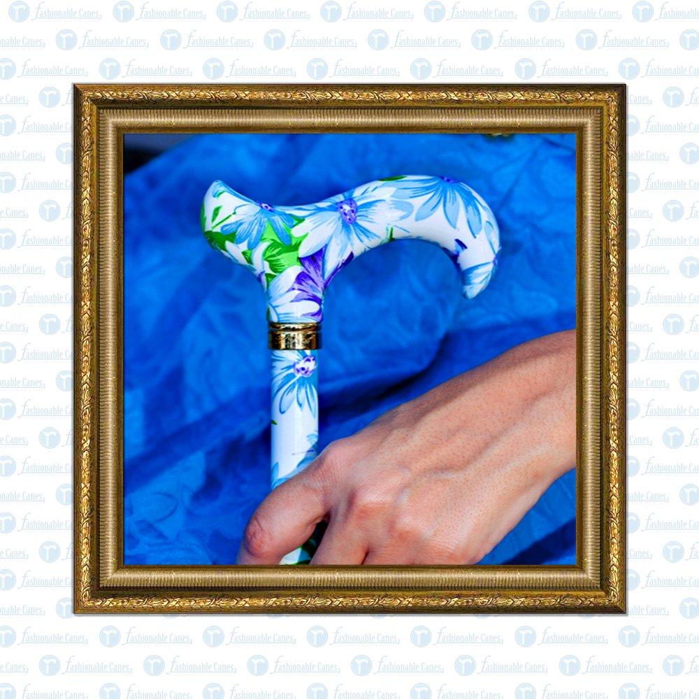 Heavenly Gardens: Designer Adjustable Cane w/ Patterned Handle Websites Cheap Pice