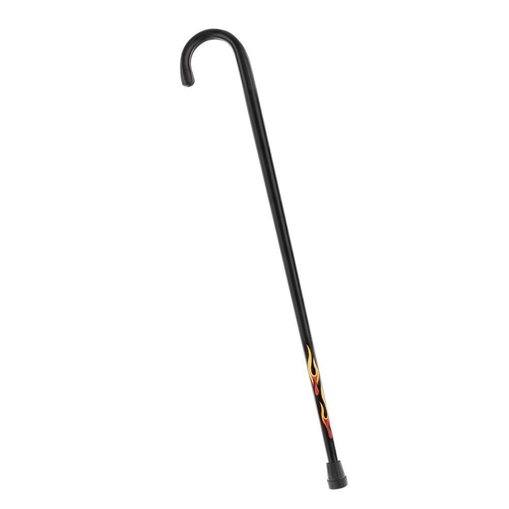 Scratch and Dent Extra Tall 42 Inches - House Flame Tourist Walking Cane - Black Beechwood Shaft V2063 Best Place For Sale