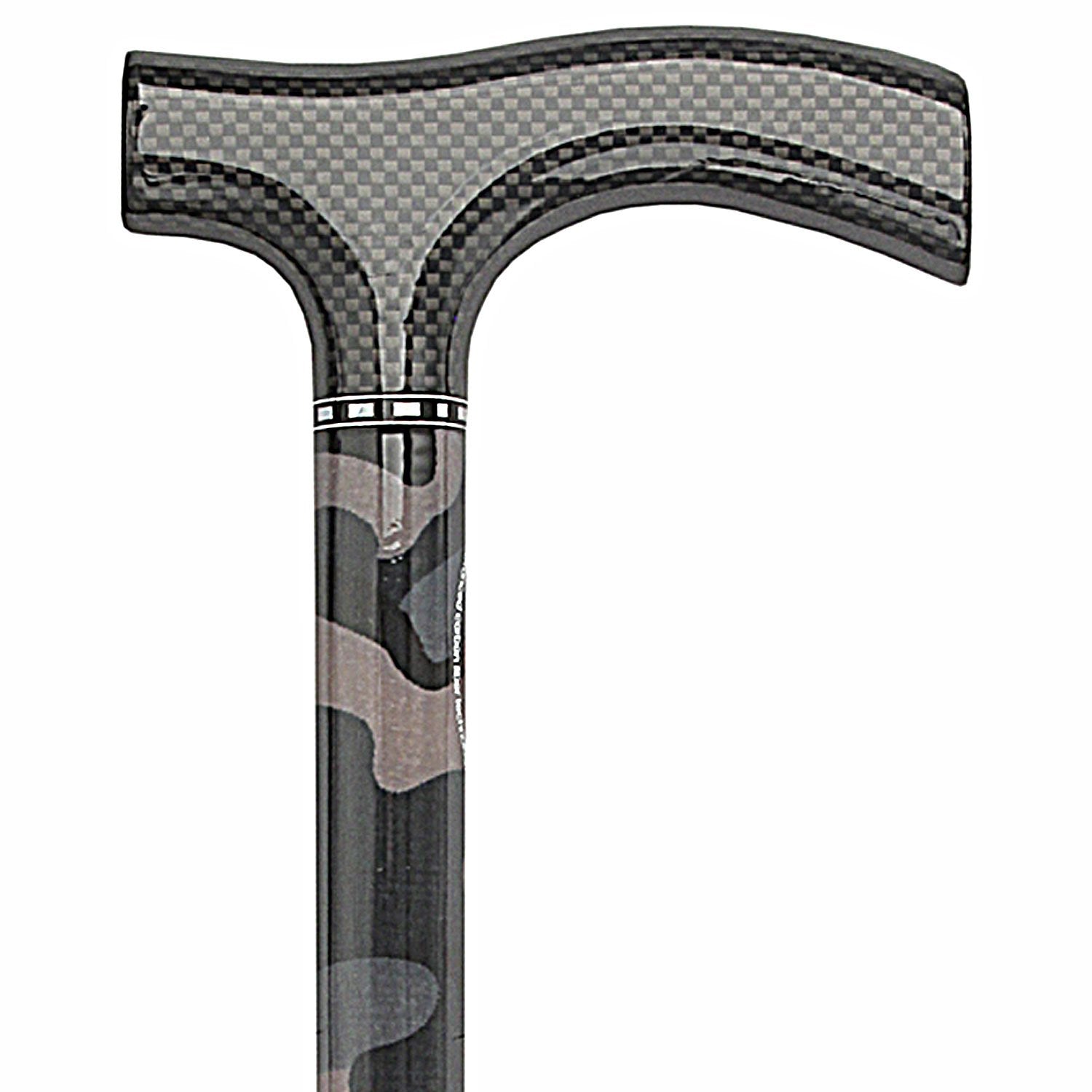 Scratch and Dent Camouflauge Carbon Walking Cane with Mesh Fritz Handle and collar V2154 Buy