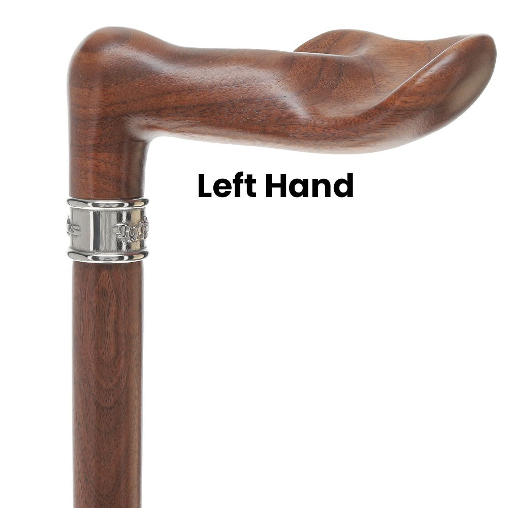 Luxury Walnut Palm Grip Walking Cane - Ergonomic Comfort Genuine Online