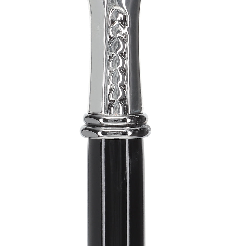 Italian Luxury: Fritz Leaves Handle Cane, In 925r Silver Low Pice