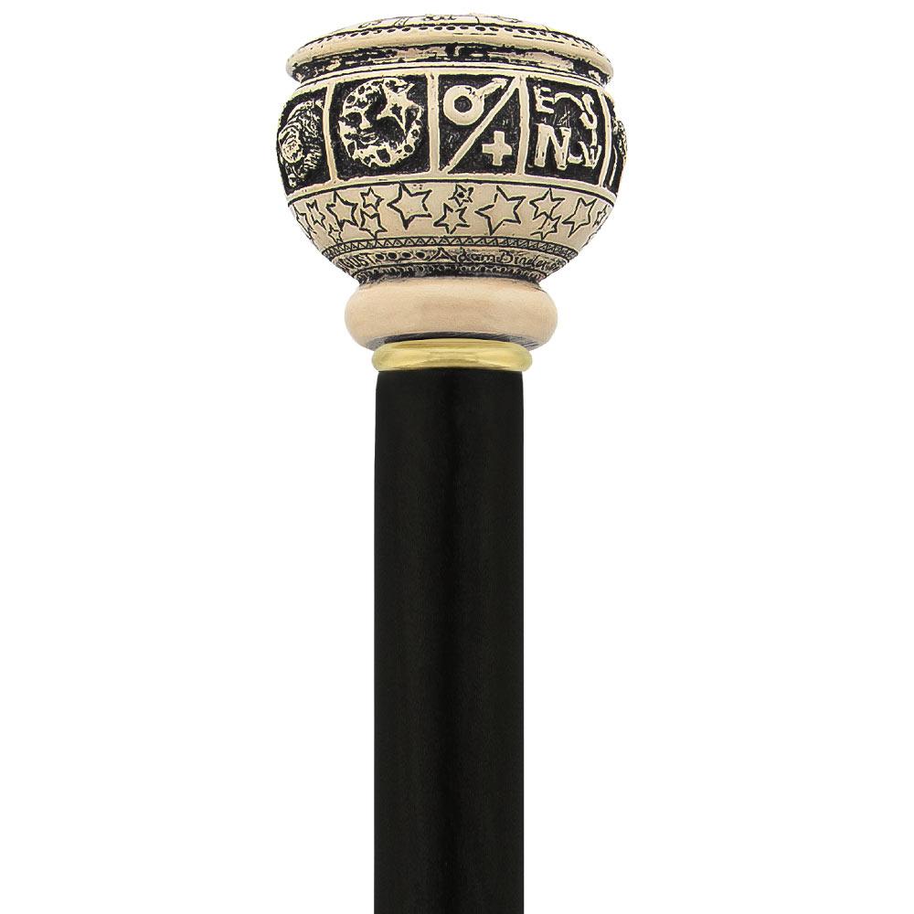 Comoys Astrological Leo Handle Walking Cane w/ Custom Shaft and Collar Clearance Online Online