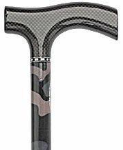 Scratch and Dent Camouflauge Carbon Walking Cane with Mesh Fritz Handle and collar V2154 Buy