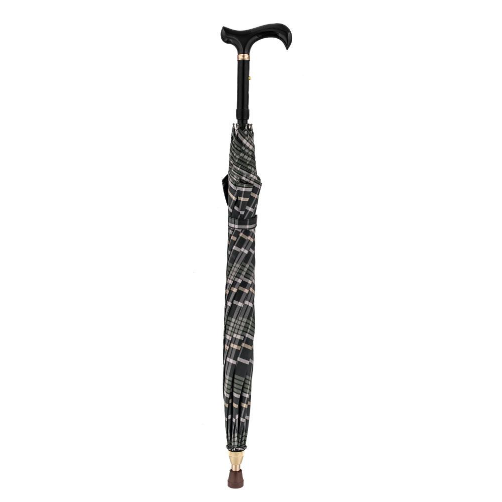 Plaid Umbrella Derby Adjustable Walking Cane w/ Auto Spring Extremely Cheap Pice