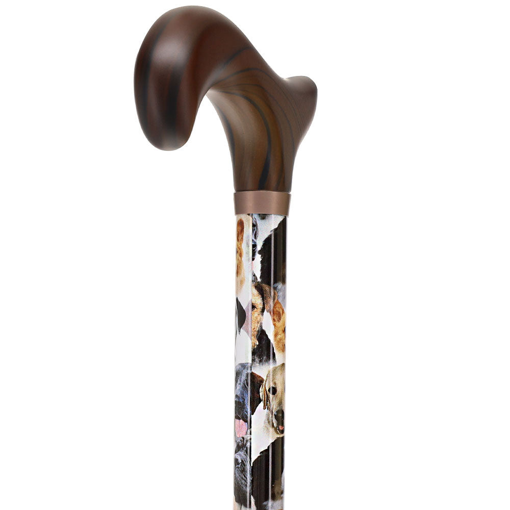 Dog Lovers: Designer Adjustable Cane w/ Wooden Handle Collections For Sale