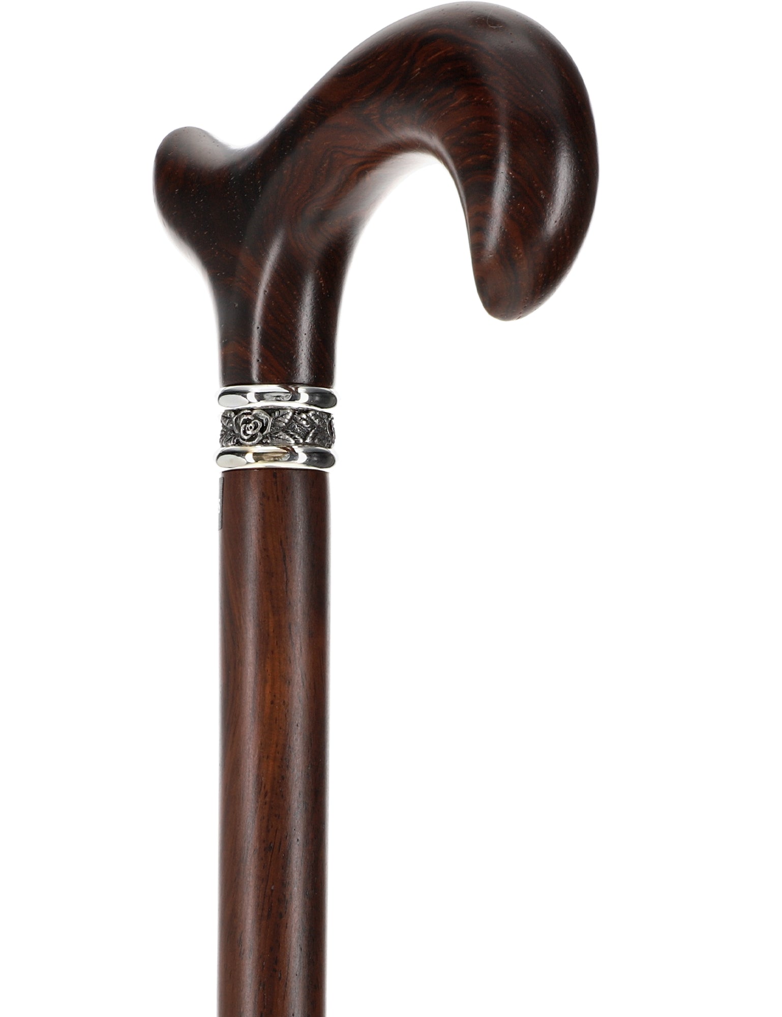 Luxury Derby Cane: Streaking Genuine Cocobolo Wood, Pewter Collar For Nice Cheap Online