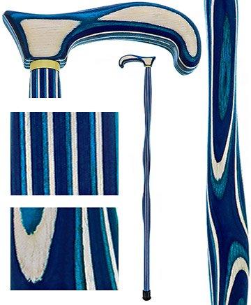 USA-Made Twisted Highlander Blue Cane: Vibrant Colorwood Sale For Nice